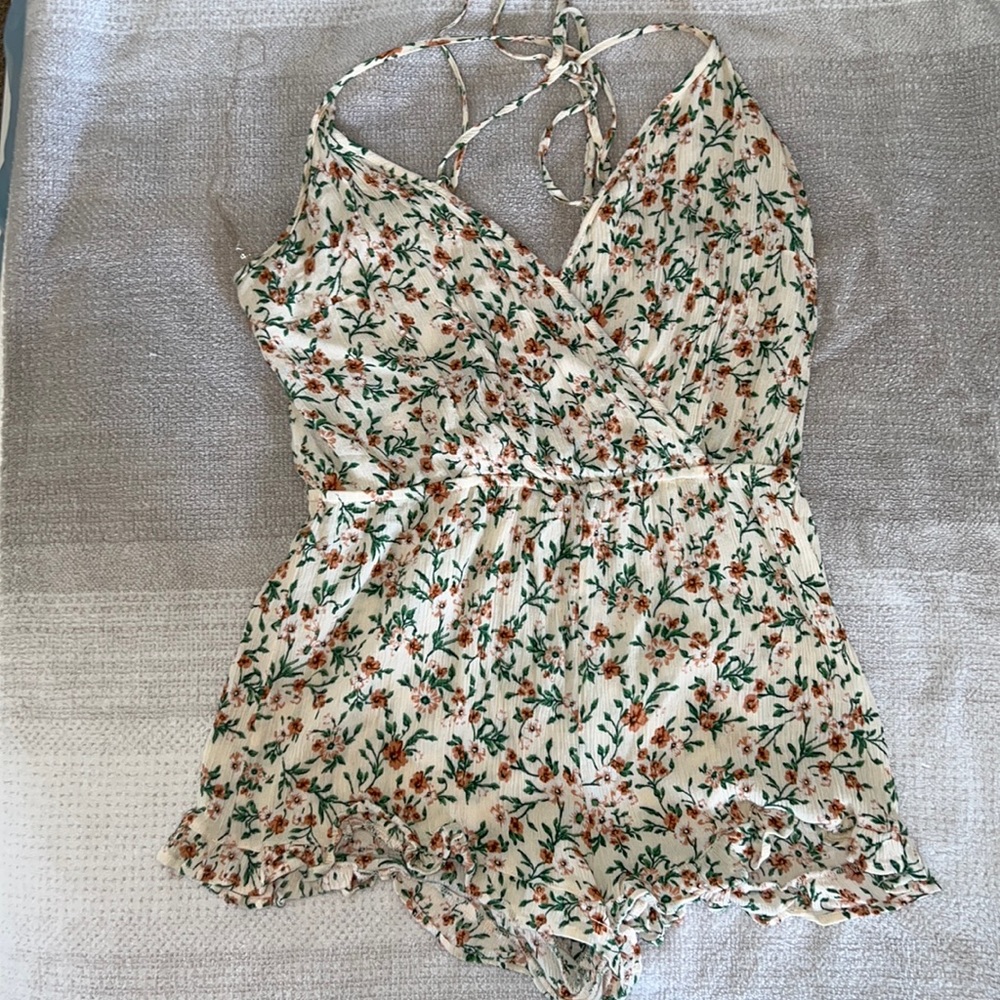 Women romper, backless, size L